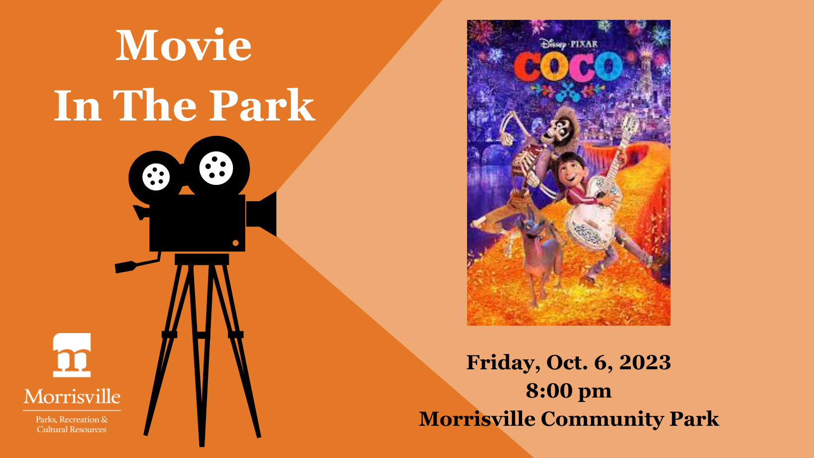picture of "Coco" movie poster with information about showing